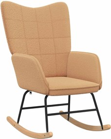 vidaXL Scaun balansoar Bej Țesătura Sherpa