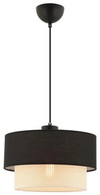 Pendul cu cablu ECHO 1xE27/60W/230V negru/crem