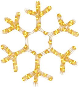 vidaXL Figurină Crăciun, fulg de zăpadă, 72 LED-uri alb cald, 38x37 cm