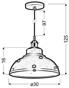 Lustră pe cablu SCRIMI 1xE27/60W/230V