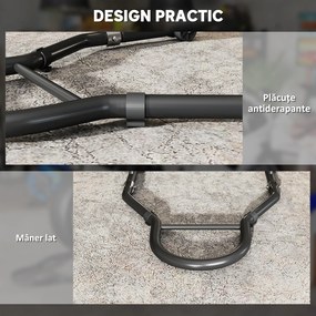 HOMCOM Set de 2 Suporturi Reglabile pentru Motocicletă, Tip Triunghi, din Oțel, Negru | Aosom Romania