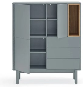 Comodă albastră/gri înaltă 100x120 cm Corvo – Teulat