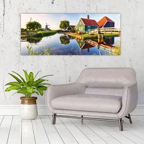 Tablou cu mori din Olanda (120x50 cm)
