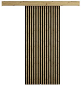 Supermobel Usa glisanta MODERN, 90x204, stejar artisan/negru