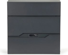 Cutie poștală din oțel galvanizat cu suport pentru ziare antracit