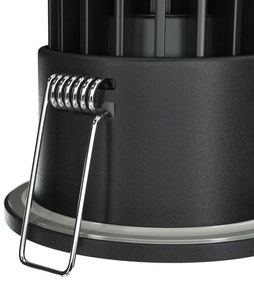 Spot LED incastrabil pentru baie design tehnic IP65 Zoom negru 4000K