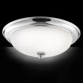 Plafoniera stil clasic Nostalgie 35cm alama crom/opal