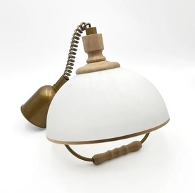 Lustră reglabilă RAMONA 1xE27/60W/230V maro/alb/stejar