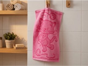 Prosop pentru copii BEBÉ pisica roz 30x50 cm
