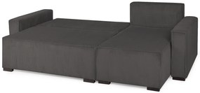 Canapea extensibila cu colt bilateral Culoare Gri Inchis, SMART