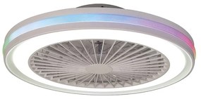 Lustra LED RGB cu Ventilator si telecomanda GAMER ALB