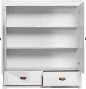 Dulăpior lemn masiv alb Florence, 130 × 50 × 142 cm