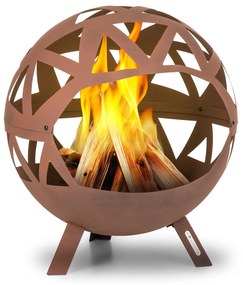 Colima, focar, Ø 66 cm, sferic, cu grătar pentru cărbuni și scrumieră, formă geometrică