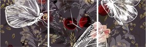 Tablou - Fluture (cu ceas) (90x30 cm)