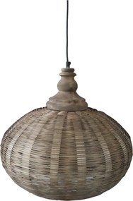 Lustra din lemn de mango si rattan, 25W, Aleia