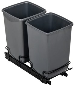 Coșuri de gunoi din plastic cu 2 recipiente de 20 l - Addis