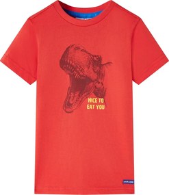 vidaXL Tricou pentru copii, roșu, 128