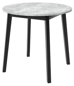 Masă sufragerie extensibilă 90 cm Kertare S 90 (Gri Marmură + Negru) (pentru 2-4 persoane). 1105356