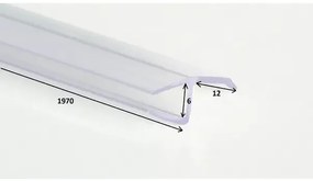 Garnitura pentru cabine de dus Kerria Plus 197 cm transparent