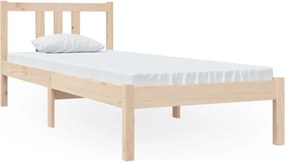 vidaXL Cadru de pat mic single, 75x190 cm, lemn masiv