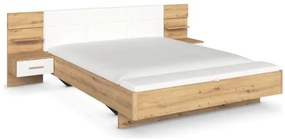 Cadru pat cu noptiere incluse Artisan/ alb alpin (180x200cm) MOSBACH