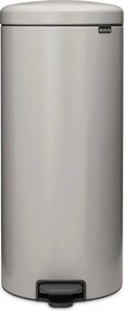 Cos de gunoi cu pedala Brabantia NewIcon 1010442, 30 l, Inchidere lenta, Baza antiderapanta, Gri deschis