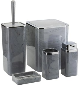 Set de baie GRIS 5 buc. gri/crom