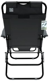 Șezlong pliabil, antracit