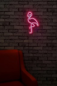 Decoratiune luminoasa LED de perete Flamingo Roz 42x23x2 cm