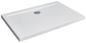 Cadita dus dreptunghiulara Radaway Doros D 120x80 cm acril alb