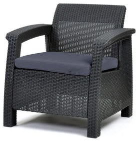 Set de mobilier de grădină Corfu Love duo în culoarea grafit