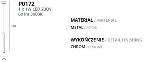 Pendul LED design Premium Class Quality ORGANIC CHROM P0172 MX