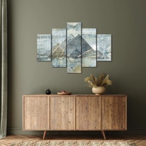 Tablou - Piramide în filtru albastru (150x105 cm)