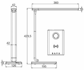 Lampă LED dimabilă tactilă cu încărcare fără fir MEGGIE LED/8W/230V albă + USB