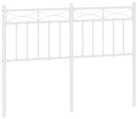 373771 vidaXL Tăblie de pat metalică, alb, 120 cm