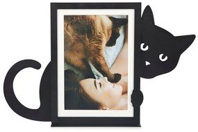 Ramă foto neagră cu picior de susținere din metal 31x19,5 cm Hidden Cat – Balvi