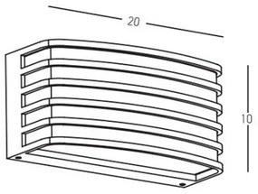 Aplică de exterior 1xE27/20W/230V IP54 maro Zambelis E275