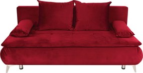 Canapea extensibila Sofie Lux, 203x92x86 cm, 3 locuri, lada pentru depozitare, Rosu