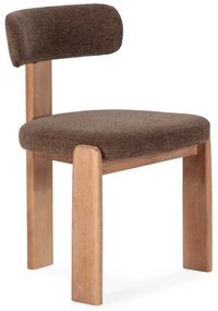 Scaune de dining maro 2 buc. tapițate Nadia – MOME