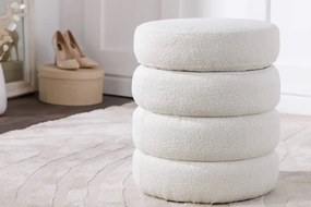 Taburete cu spatiu de depozitare, Tesatura Boucle, VOQUE 50cm