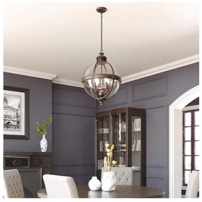 Lustră pe lanț Feiss FE-ADAMS-4P-ANL ADAMS 4xE14/60W/230V bronz