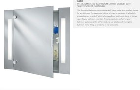 Dulapior cu oglinda cu iluminat LED pentru baie IP44 Bathroom 6560 SRT