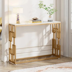 Consola Asia din metal auriu,108x80x30 cm