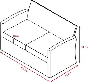 Set mobilier de grădină pentru familie Avenberg LUGANO