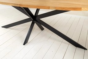 Masa de sufragerie ovala, Lemn de mango, Natur, GALAXIE 240cm