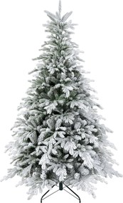 HOMCOM Brad de Crăciun Înzăpezit cu 1321 Crengi, Brad de Crăciun Artificial din Plastic și Metal, Ø115x180 cm, Verde | Aosom Romania