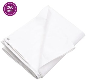 vidaXL Prelată 260 g/m², alb, 2x3 m, HDPE