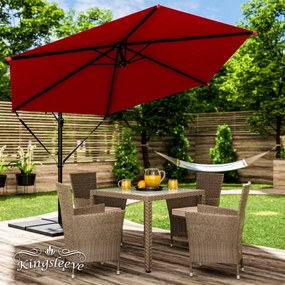Deuba Umbrelă de grădină cu UV 80 + Ø300 cm - roșu