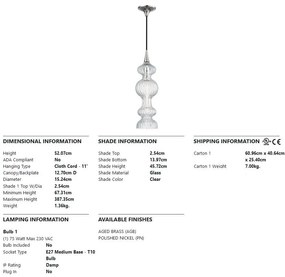 Pendul design deosebit POMFRET nichel lustruit