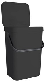Coș de gunoi negru din plastic 10 l – Orion